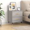 Modern Grey Sonoma Bedside Cabinet - 40x35x47.5 cm