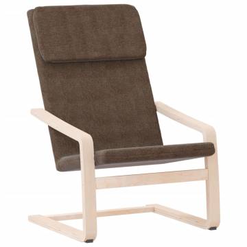 Comfy Relaxing Chair in Dark Brown Fabric - HipoMarket