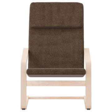 Comfy Relaxing Chair in Dark Brown Fabric - HipoMarket