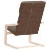 Comfy Relaxing Chair in Dark Brown Fabric - HipoMarket