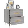 Modern Grey Sonoma Bedside Cabinet - 40x35x47.5 cm