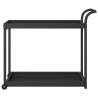 Black Poly Rattan Bar Cart - 100x45x83 cm | HipoMarket