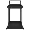 Black Poly Rattan Bar Cart - 100x45x83 cm | HipoMarket