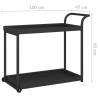 Black Poly Rattan Bar Cart - 100x45x83 cm | HipoMarket