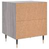 Modern Grey Sonoma Bedside Cabinet - 40x35x47.5 cm