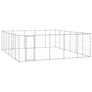 Durable Outdoor Dog Kennel Galvanised Steel - 36.3 m²