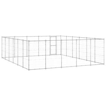 Durable Outdoor Dog Kennel Galvanised Steel - 36.3 m²