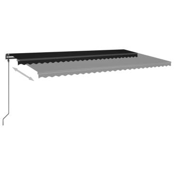 Manual Retractable Awning 6x3.5m Anthracite - Hipomarket