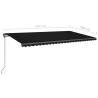 Manual Retractable Awning 6x3.5m Anthracite - Hipomarket