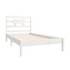 White Solid Wood Bed Frame 100x200 cm | HipoMarket UK