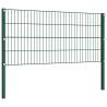 Iron Fence Panels with Posts - 15.3x0.8m Green | HipoMarket