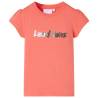 Kids' T-shirt with Cap Sleeves Coral 140 Colour coral Size 140 (9-10y) 