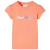 Kids' T-shirt with Cap Sleeves Neon Orange 128 Colour orange Size 128 (7-8y) 