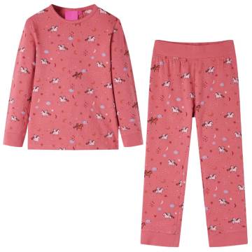 Kids' Old Pink Pyjamas with Long Sleeves - Size 140 | Hipo Market