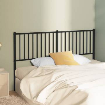 Stylish Black Metal Headboard - 160 cm | HipoMarket