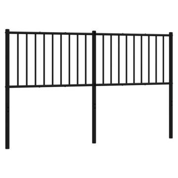 Stylish Black Metal Headboard - 160 cm | HipoMarket