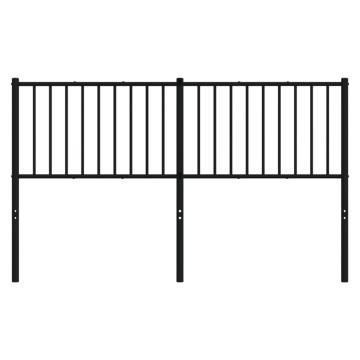 Stylish Black Metal Headboard - 160 cm | HipoMarket