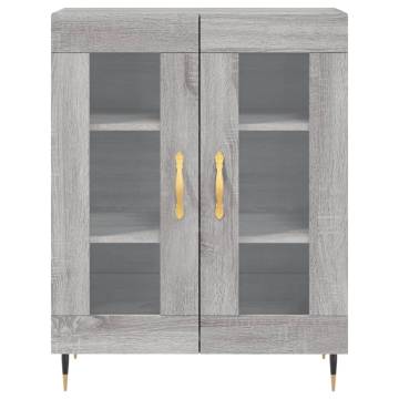 Stylish Highboard Grey Sonoma - 69.5x34x180 cm Engineered Wood