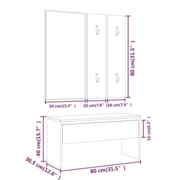 High Gloss White Hallway Furniture Set | HipoMarket