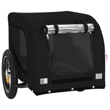 Pet Bike Trailer - Black Oxford Fabric & Iron - HipoMarket