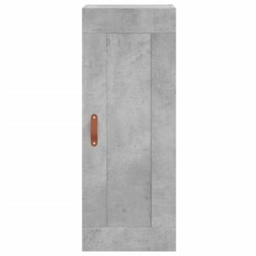 Stylish Highboard in Concrete Grey - 34.5x34x180 cm