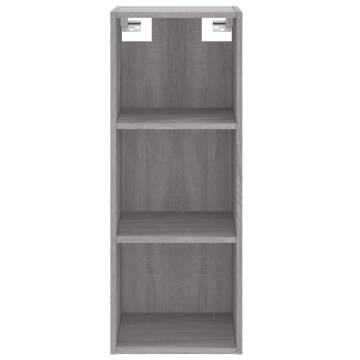 Stylish Highboard Grey Sonoma - 34.5x34x180 cm | HipoMarket