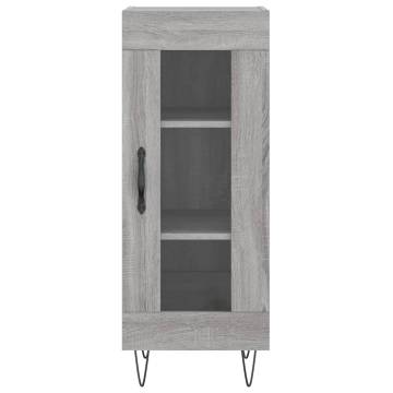 Stylish Highboard Grey Sonoma - 34.5x34x180 cm | HipoMarket