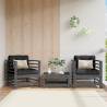 Garden Chairs with Cushions 2 pcs Grey Solid Wood Pine Colour grey pine Quantity in Package 1 Model chair 