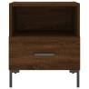 Modern Brown Oak Bedside Cabinet - 40x35x47.5 cm