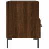 Modern Brown Oak Bedside Cabinet - 40x35x47.5 cm