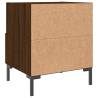 Modern Brown Oak Bedside Cabinet - 40x35x47.5 cm