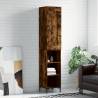 Highboard Smoked Oak 34.5x34x180 cm Engineered Wood Colour smoked oak Quantity in Package 1 Model 3 shelves 