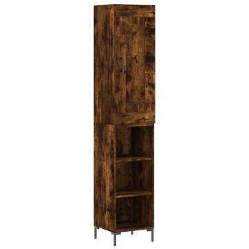 Stylish Highboard in Smoked Oak - 34.5x34x180 cm | HIPO Market