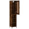 Stylish Highboard in Smoked Oak - 34.5x34x180 cm | HIPO Market