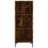 Stylish Highboard in Smoked Oak - 34.5x34x180 cm | HIPO Market