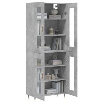 Highboard Concrete Grey 69.5x34x180 cm - Stylish Storage Solution