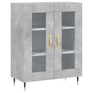 Highboard Concrete Grey 69.5x34x180 cm - Stylish Storage Solution