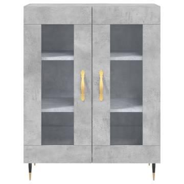 Highboard Concrete Grey 69.5x34x180 cm - Stylish Storage Solution