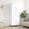 Highboard High Gloss White 69.5x34x180 cm Engineered Wood Colour high gloss white Quantity in Package 1 Model 2 doors 2 drawers 