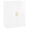 Stylish Highboard High Gloss White - 69.5x34x180 cm