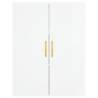 Stylish Highboard High Gloss White - 69.5x34x180 cm