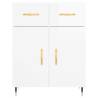 Stylish Highboard High Gloss White - 69.5x34x180 cm