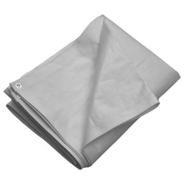 Tarpaulin 260 g/m² 3x5 m Grey HDPE - Waterproof & Durable