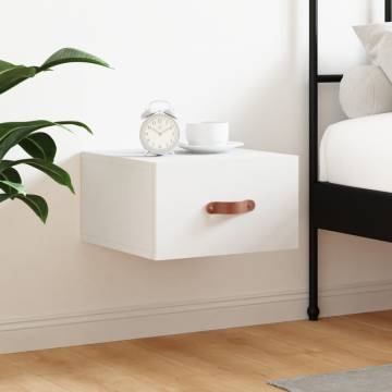 Wall-mounted Bedside Cabinet White - Stylish & Practical Storage