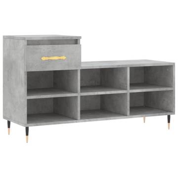 Shoe Cabinet Concrete Grey - Stylish Storage Solution