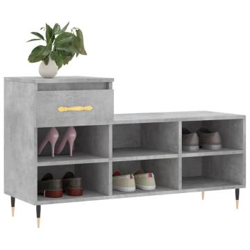 Shoe Cabinet Concrete Grey - Stylish Storage Solution