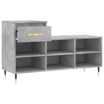 Shoe Cabinet Concrete Grey - Stylish Storage Solution