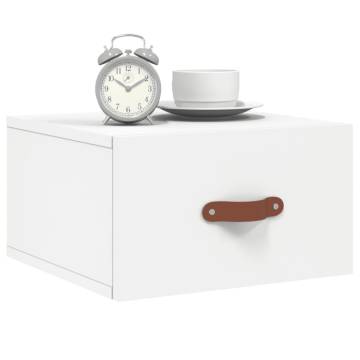 Wall-mounted Bedside Cabinet White - Stylish & Practical Storage