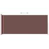 Patio Retractable Side Awning 220x500 cm - Brown Privacy Awning