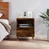 Bedside Cabinet Smoked Oak 40x35x50 cm Engineered Wood Colour smoked oak Quantity in Package 1 